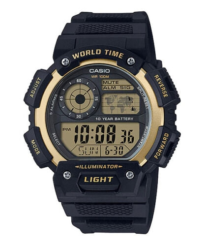 CASIO Mod. WORLD TIME ILLUMINATOR - 5 Alarms. 10 Year battery