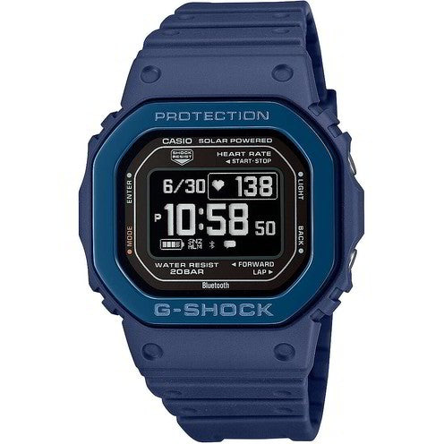 CASIO G-SHOCK Mod. G-SQUAD THE ORIGIN Blue w. Metal bezel - HEART RATE SERIE